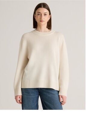Quince oversized Mongolian cashmere sweater crewneck size medium cream ivory